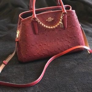 Red coach purse